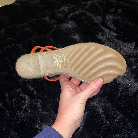 Steve Madden Bright Orange Wedge Sandals - Picture 4 of 5
